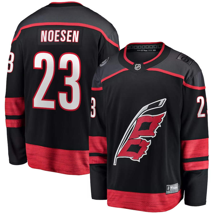 Men's Carolina Hurricanes Stefan Noesen #23 Black Jersey